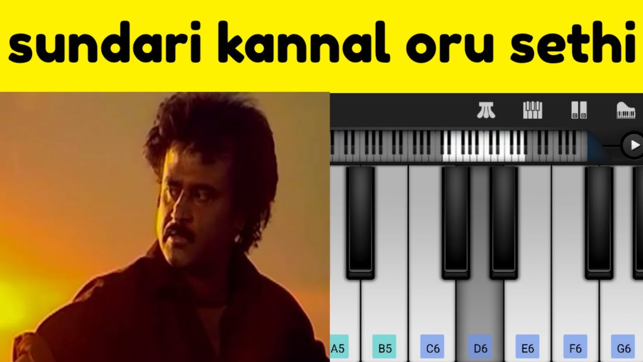 Sundari Kannal Oru Sethi | Piano Notes | Thalapathi | Rajini, Shobana | Illayaraja | MadrasTamil
