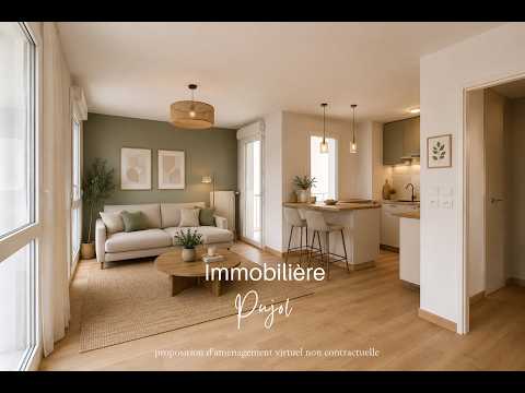 Joliette 13002 -  T2 de 43 m2 avec terrasse et parking – visite virtuelle