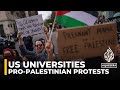 Propalestinian demonstrations surge at us campuses after columbia university arrests