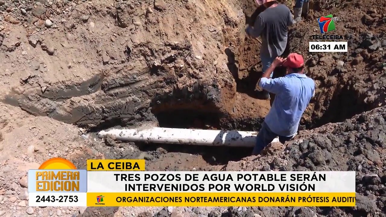 Tres pozos de agua potable serán intervenidos por World Vision en La Ceiba
