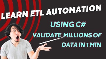 ETL Testing Automation using C# language - Basics #etltesting