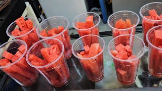 watermelon smoothie| น้ำแตงโมปั่น ขายดีมากๆ|แก้วละ35บาท|ร้านJB premuim smoothies|ตลาดนัดเลียบด่วน