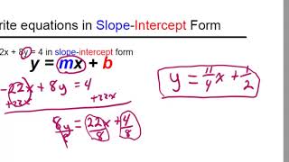 Lesson 4 3 Slope Intercept Form
