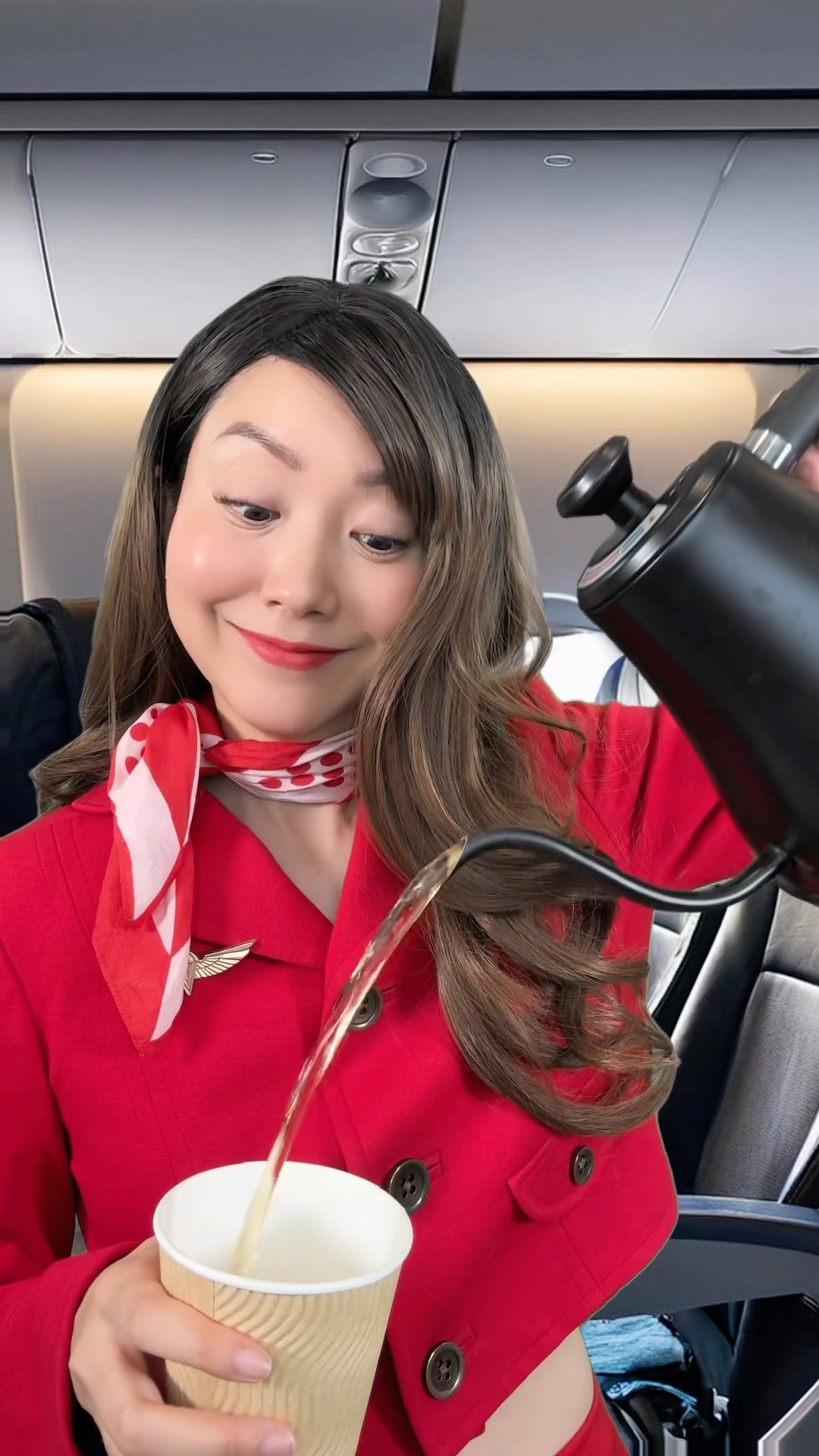 Flight attendant’s during turbulence is a super power ?