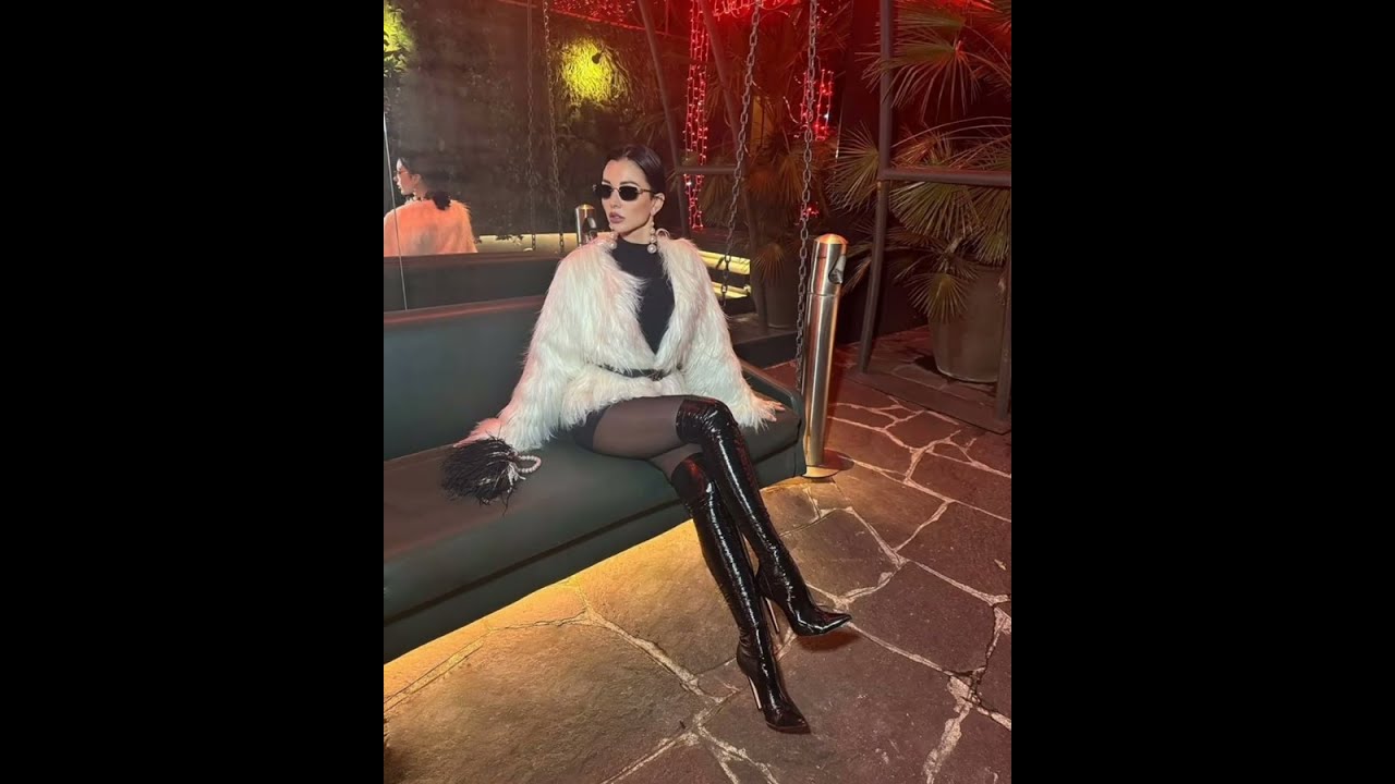 Women's in Leather long Boots outfit|| best leather long boots || faux leather high heel long boots