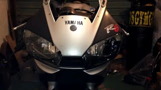Front Nose fairing cowl removal headlight replacement yamaha yzf r6 1999-2002