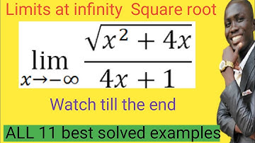 Limit at infinity Square root (radicals)