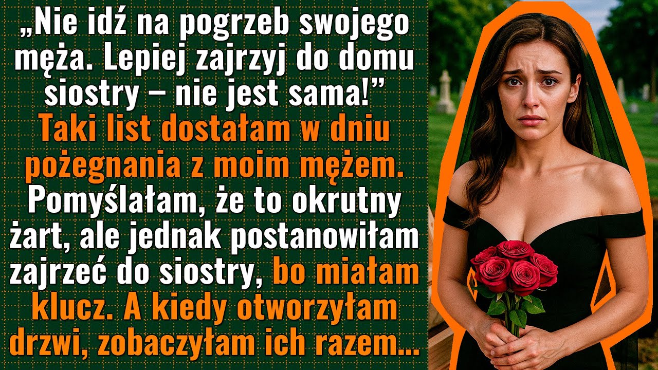 „Nie idź na pogrzeb swojego męża. Lepiej sprawdź dom swojej siostry” Ona dostała ten list…