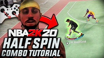 *NEW* GLITCHY ISO HALF SPIN DRIBBLE COMBO TUTORIAL W/ HANDCAM! 2K20 EASY/ADVANCED DRIBBLE TUTORIAL!