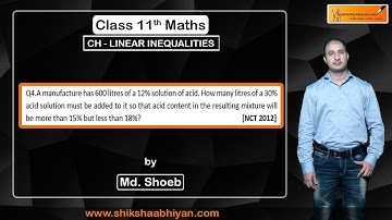 Q4 Board Question based on Linear Inequalities - #CBSE Class 11 Maths