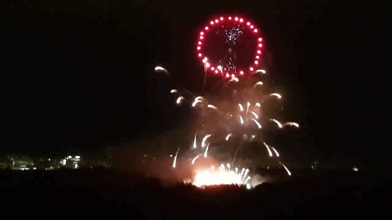 Firework show Vilnius 2018-09-22, 1st part