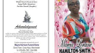 Thanksgiving service of the life of Marcia Loraine Hamilton Smith