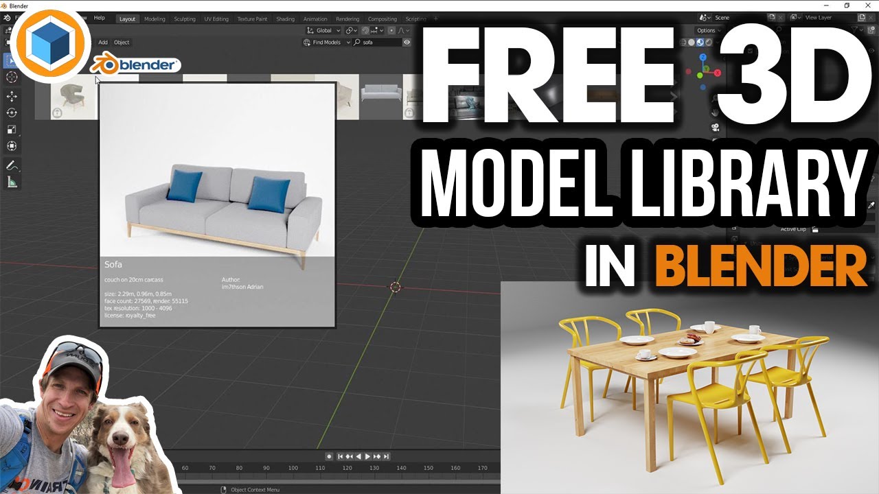 3D Model LIBRARY INSIDE BLENDER! Intro to BlenderKit -