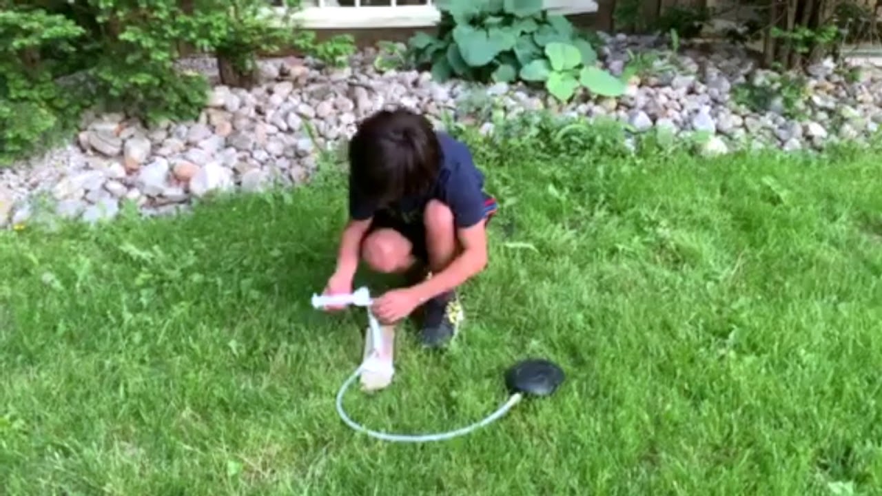 Air powered rocket - YouTube