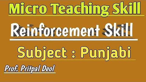 Skill of Reinforcement #microteaching #lessonplan