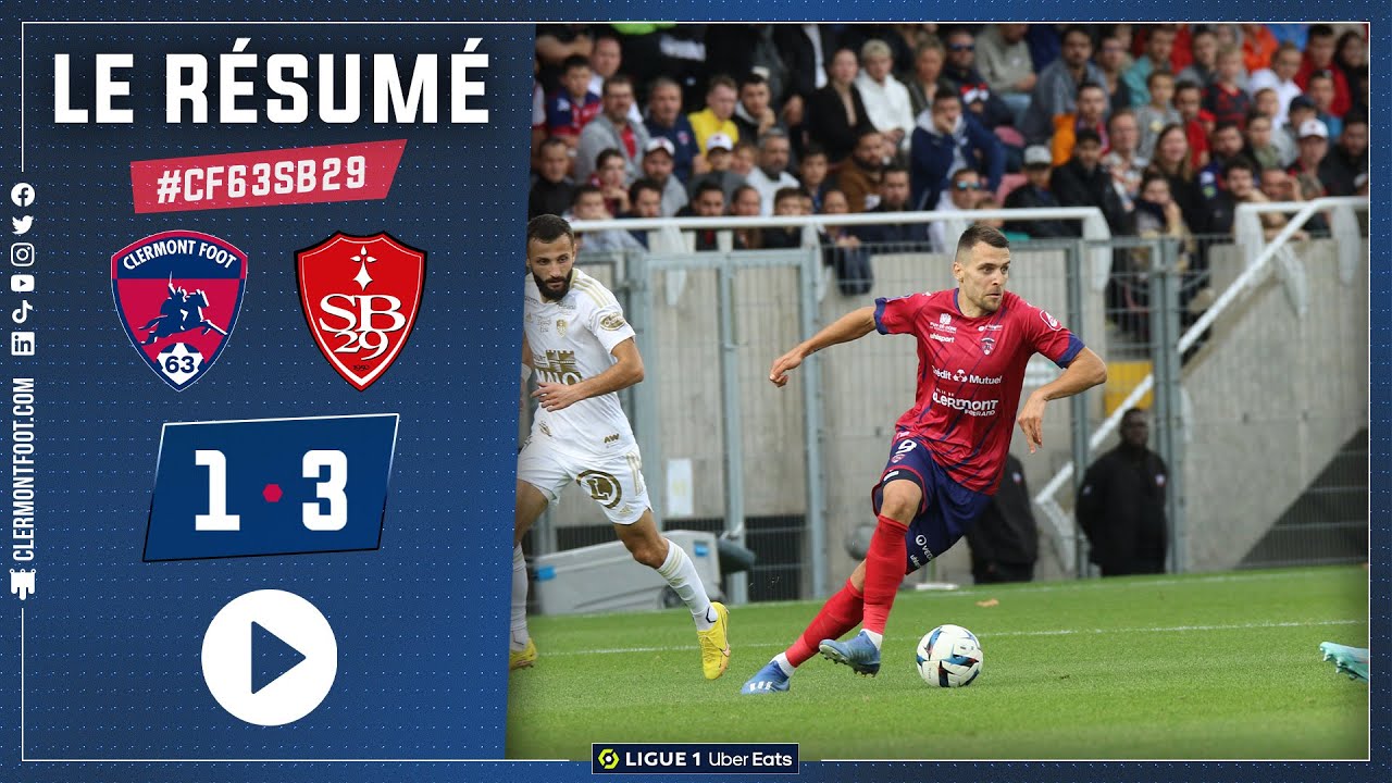 ⚽ J12 | Clermont - Brest : le résumé vidéo (1-3)