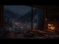 Heavy Snowfall Cabin Ambience 2026 ❄️ Cozy Fireplace Crackling for Deep Sleep | 3 Hours