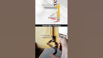 Simple trigger mechanism - Mechanical Magic ✨ #cad #gun #trigger #cadcam #mechanical #engineering