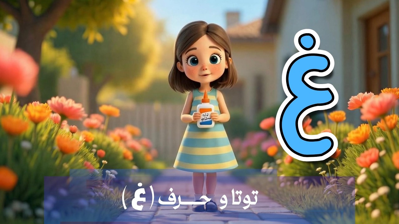 حرف الغين (غ) لغتي الصف الأول الابتدائي الفصل الثاني 🦜 رحلة توتا والغراب المسكين