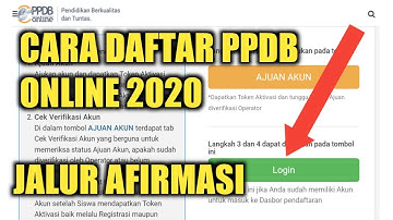 Cara Daftar PPDB Online Jalur Afirmasi | PPDB ONLINE 2020