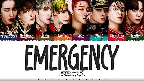 ATEEZ (에이티즈) - 'Emergency' Lyrics [Color Coded_Han_Rom_Eng]