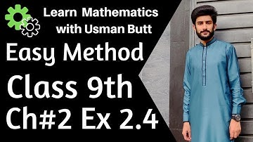 Class 9th Mathematics Chapter 2 Exercise 2.4 Exponents | Learn Mathematics with Usman Butt