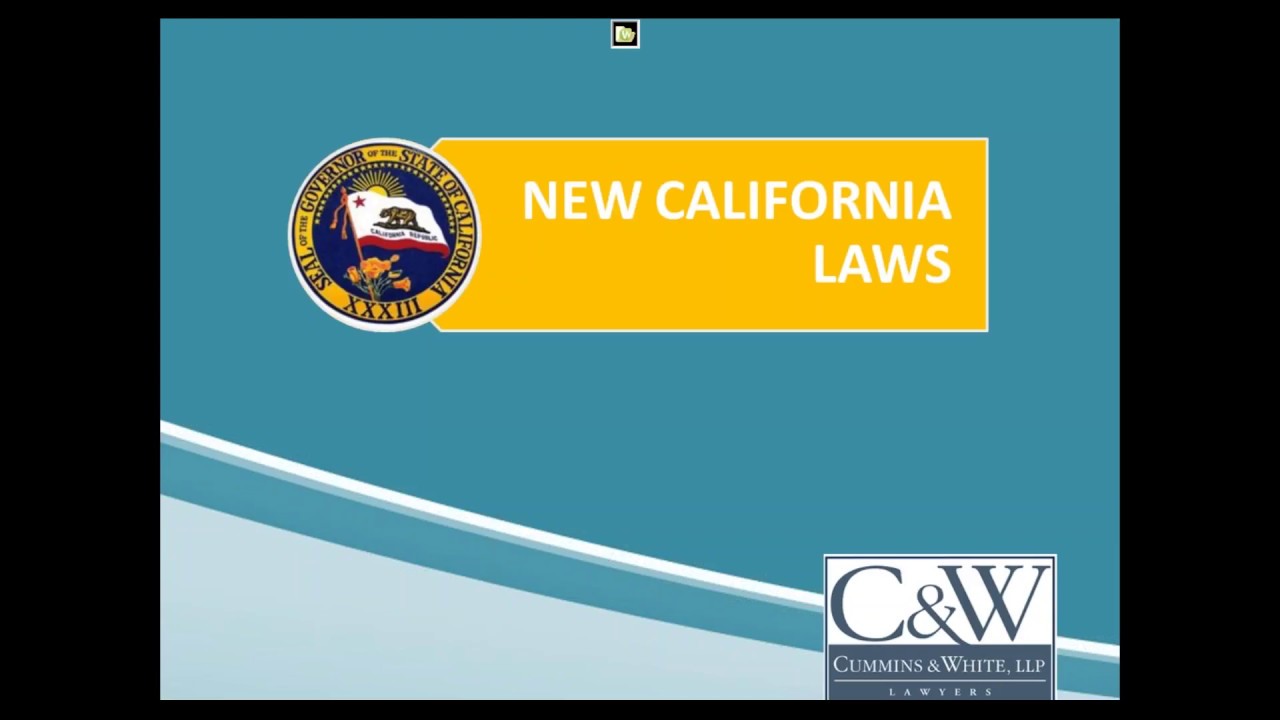 New California Employment Laws for 2018 - YouTube