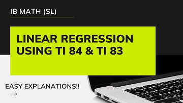 Linear Regression - Using Ti 84 plus Ce