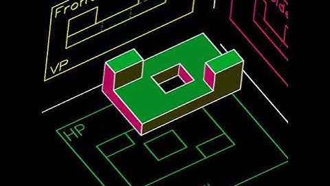 Isometric to orthographic conversions | Problem #4 - Short | Engineering Graphics with AutoCAD