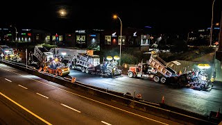 All Roads Construction Makes History in BC with its 4-Pavers in Echelon on Hwy 1 Paving Project