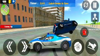 mobil polisi pengejaran kriminal 🚓 police crime simulator : police car game -Android Gameplay screenshot 2