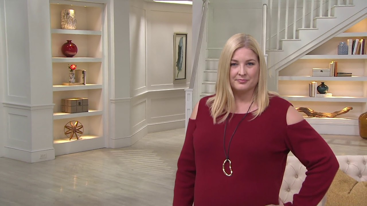 Denim & Co. Ribbed Knit Long Sleeve Cold Shoulder Sweater on QVC