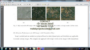 Haze removal for single remote sensing matlab projects code