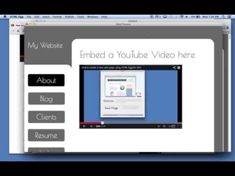How to embed a YouTube video into your web page using HTML Egg for Mac