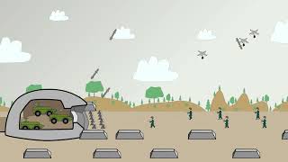 vehicles defend bunkers against attacks by German soldiers with ordinary MP40 submachine guns
