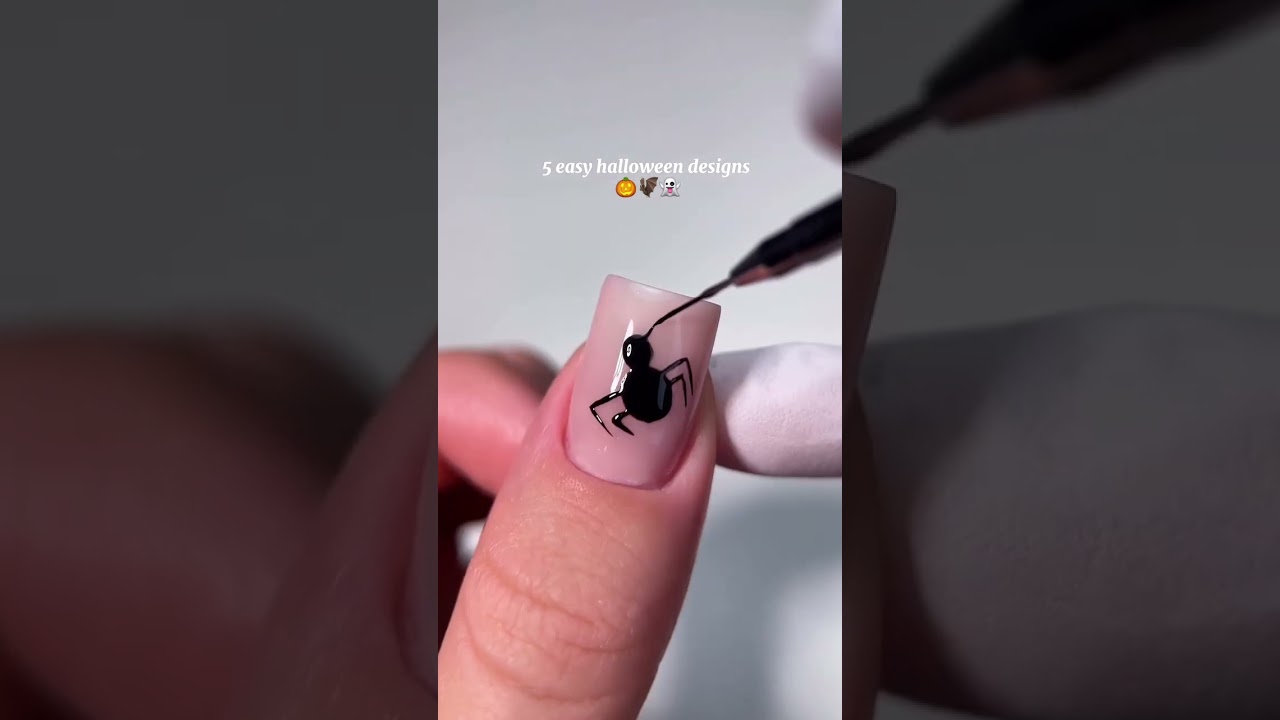✨️Halloween nailart Tutorial👻🎃🕷🕸🦇 