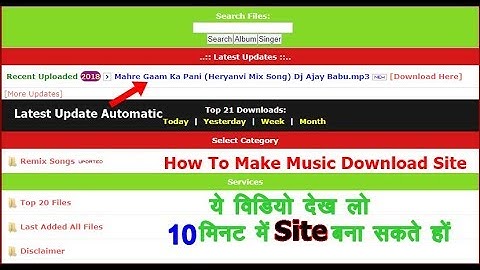 Automatic Latest Updates Website with New auto index script free download