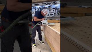 Cutting out a recessed section with the TS 60 track saw #festool #woodworking #maker #tools