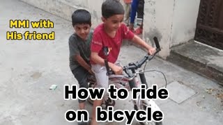 Mian Muaz Islam With His Friend Hussain Ab Enjoy Cycle Rideing