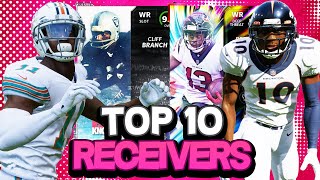 TOP 10 WIDE RECEIVERS *UPDATED* INSIDE MADDEN 22 ULTIMATE TEAM!