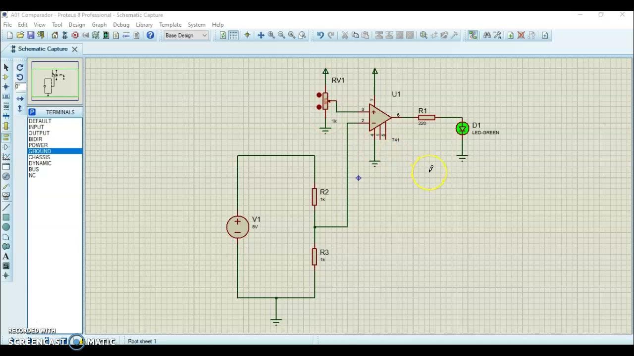 A01 Comparador Simulación en Proteus - YouTube