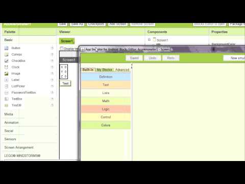 Android Apps: simple app to test the accelerometer with App Inventor