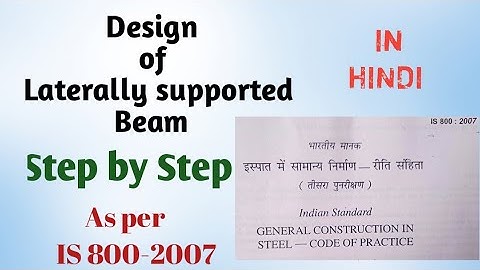 Laterally supported Beam