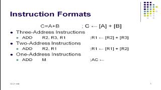 15CS34 - Computer Organization -( Module 1) Todays concept: Instructions and Instruction Sequencing