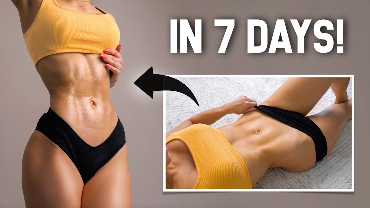 7 Min | 7 Days | 7 Exercises to Get DEFINED ABS - Intense Abs Challenge, No Equipment, At Home