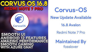 Corvus OS 16.8 Redmi Note 7 Pro | Full installation | Corvus OS Avalon | Corvus ROM Installation