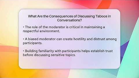 What Are the Consequences of Discussing Taboos in Conversations? | Beyond Borders Etiquette