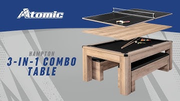 ATOMIC Tan Hampton 3-In-1 Combo Game Table