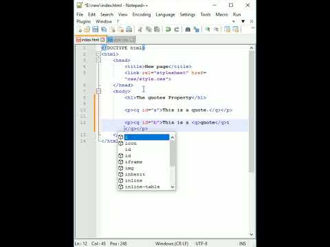 CSS, quotes properties