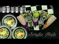 Beetlejuice Nailart | Halloween Acrylic Nails | Team Gorgeous